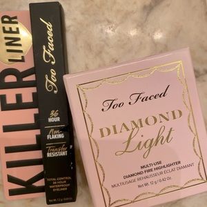 Too Faced Lot: Diamond Highlighter & Killer Liner